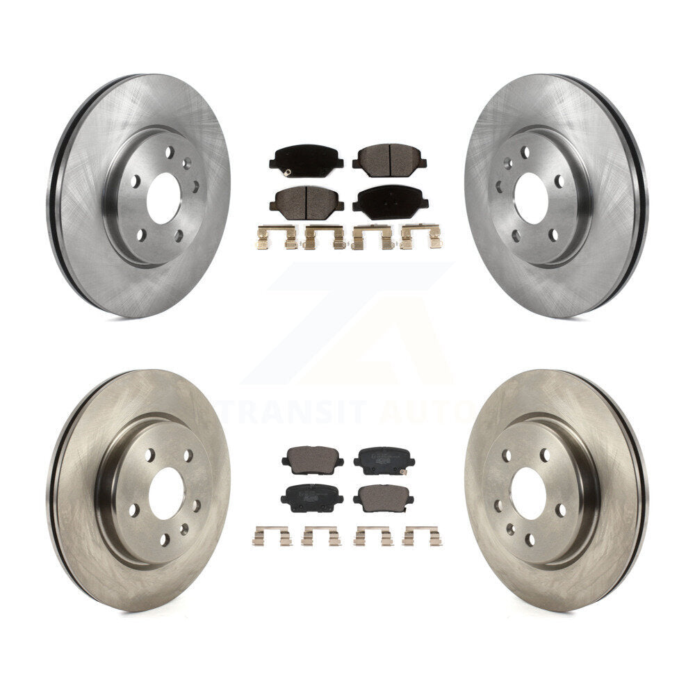 [Front+Rear] 2019 Cadillac XT4 Premium OE Brake Rotors & Ceramic Pads Kit For Max Braking