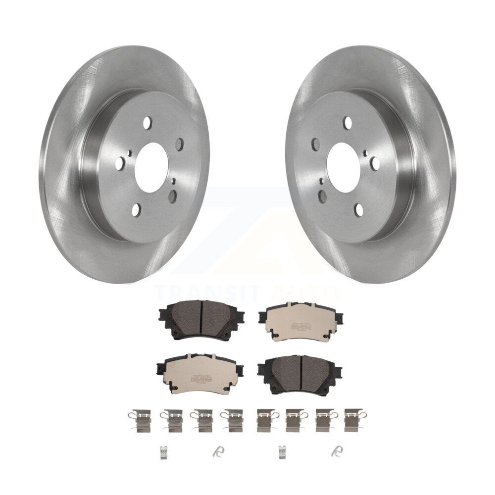 Rear Brake Rotors Ceramic Pad Kit For Toyota Corolla With Electric Parking