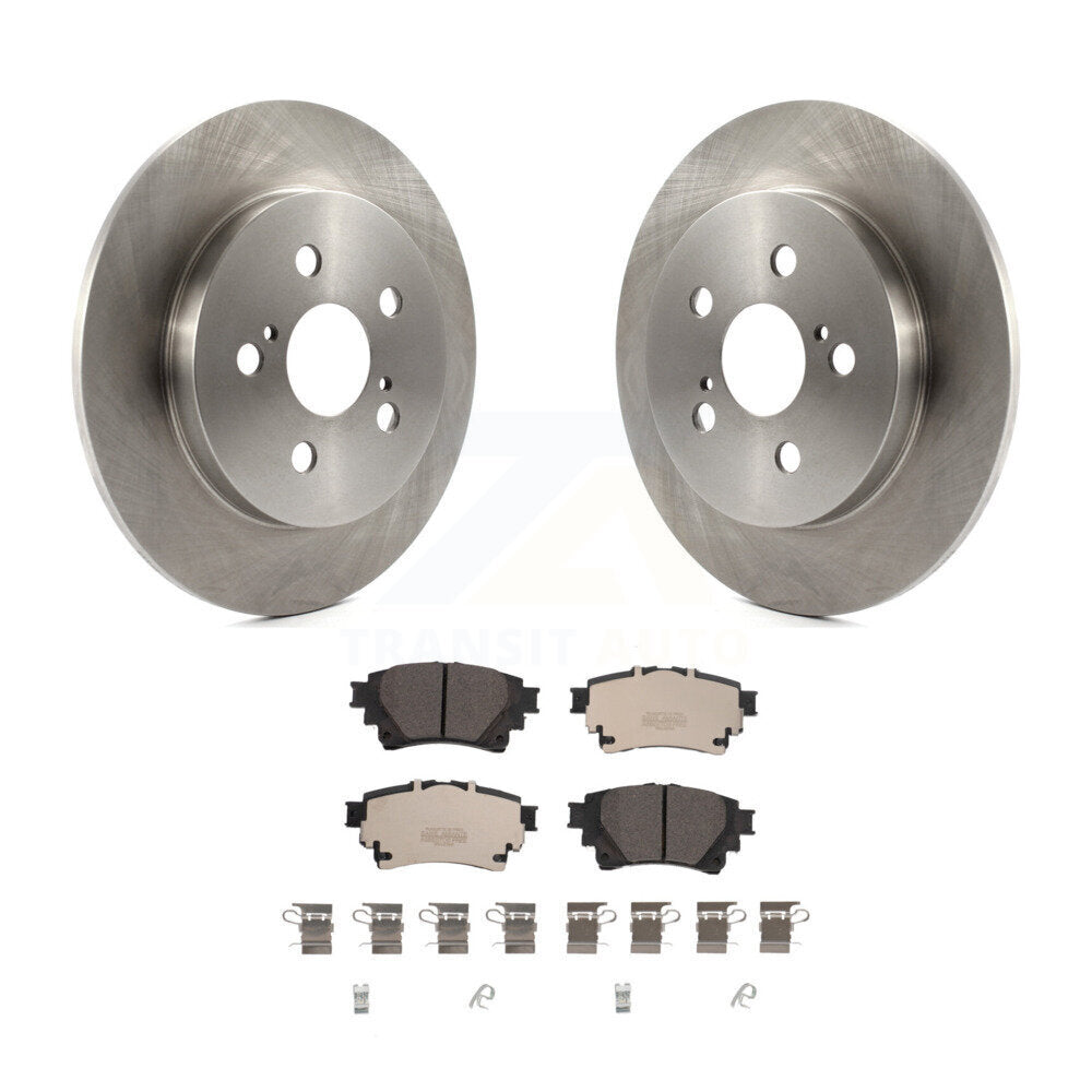 Rear Brake Rotors Ceramic Pad Kit For Toyota Corolla With Electric Parking