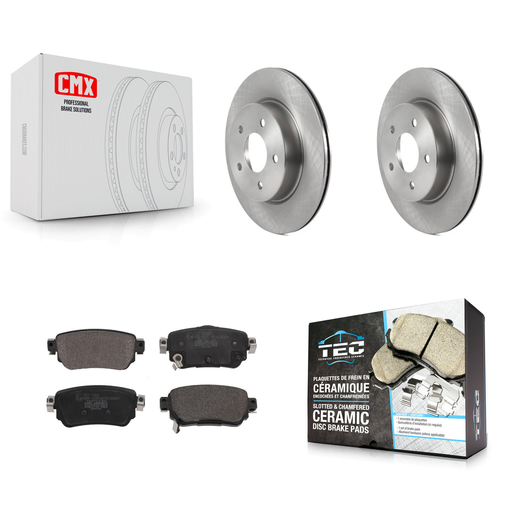 Rear Disc Brake Rotors And Ceramic Pads Kit For Nissan Rogue Sport LEAF Qashqai