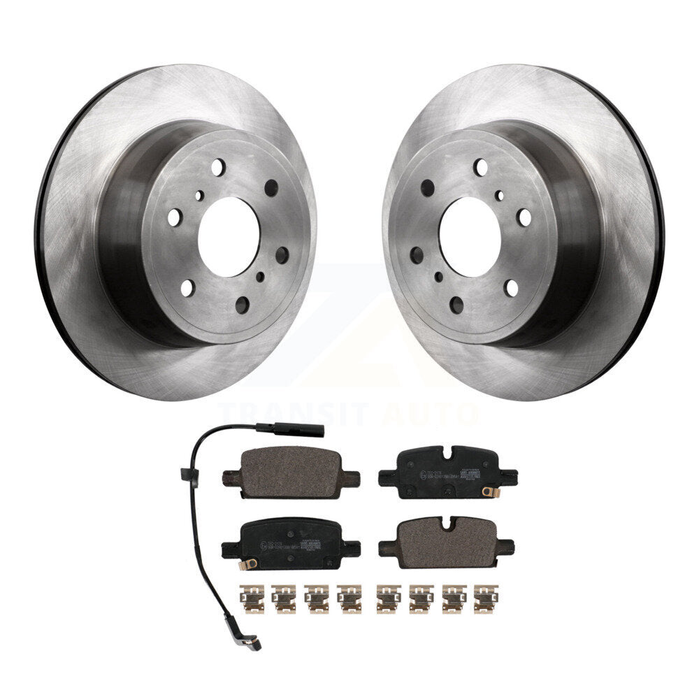 Rear Brake Rotor & Ceramic Pad Kit For GMC Sierra 1500 With Manual Parking