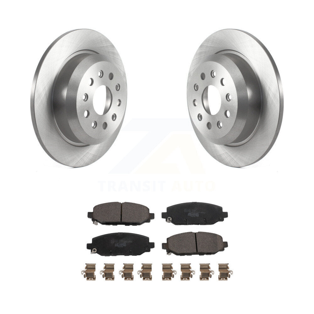 Rear Disc Brake Rotors And Ceramic Pads Kit For 2018-2021 Jeep Wrangler Rubicon