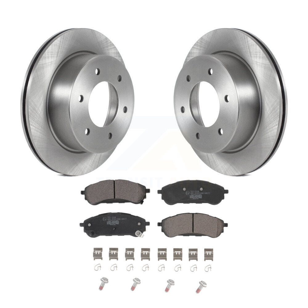 Rear Disc Brake Rotors And Ceramic Pads Kit For 2019-2022 Ford Ranger