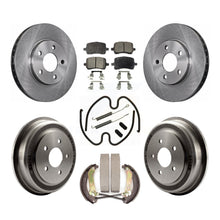 Charger l'image dans la galerie, Front Rear Disc Brake Rotors Ceramic Pad And Drum Kit (7Pc) For Chevrolet Malibu