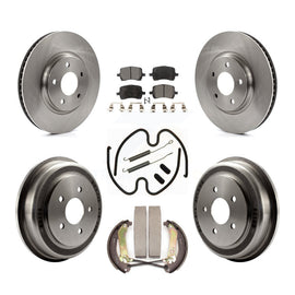 Front Rear Disc Brake Rotors Ceramic Pad And Drum Kit (7Pc) For Chevrolet Malibu