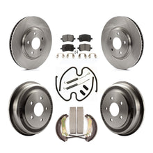 Charger l'image dans la galerie, Front Rear Disc Brake Rotors Ceramic Pad And Drum Kit (7Pc) For Chevrolet Malibu