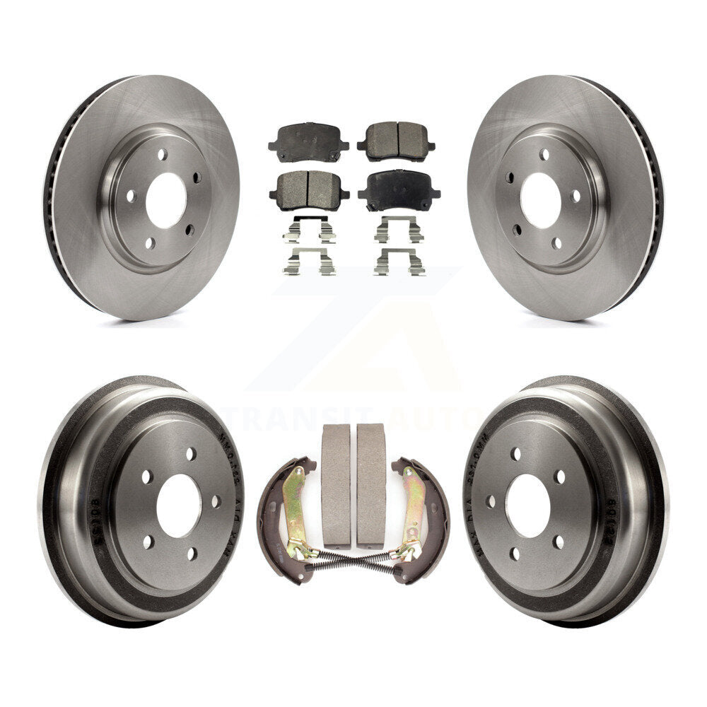 Front Rear Disc Brake Rotors Ceramic Pads And Drum Kit For Chevrolet Malibu
