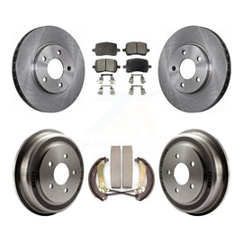 Front Rear Disc Brake Rotors Ceramic Pads And Drum Kit For Chevrolet Malibu