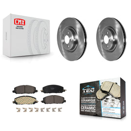 Front Disc Brake Rotors Ceramic Pad Kit For Ford Explorer Lincoln Aviator Police