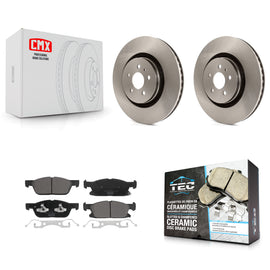 Front Disc Brake Rotors And Ceramic Pads Kit For Ford Edge Lincoln Nautilus