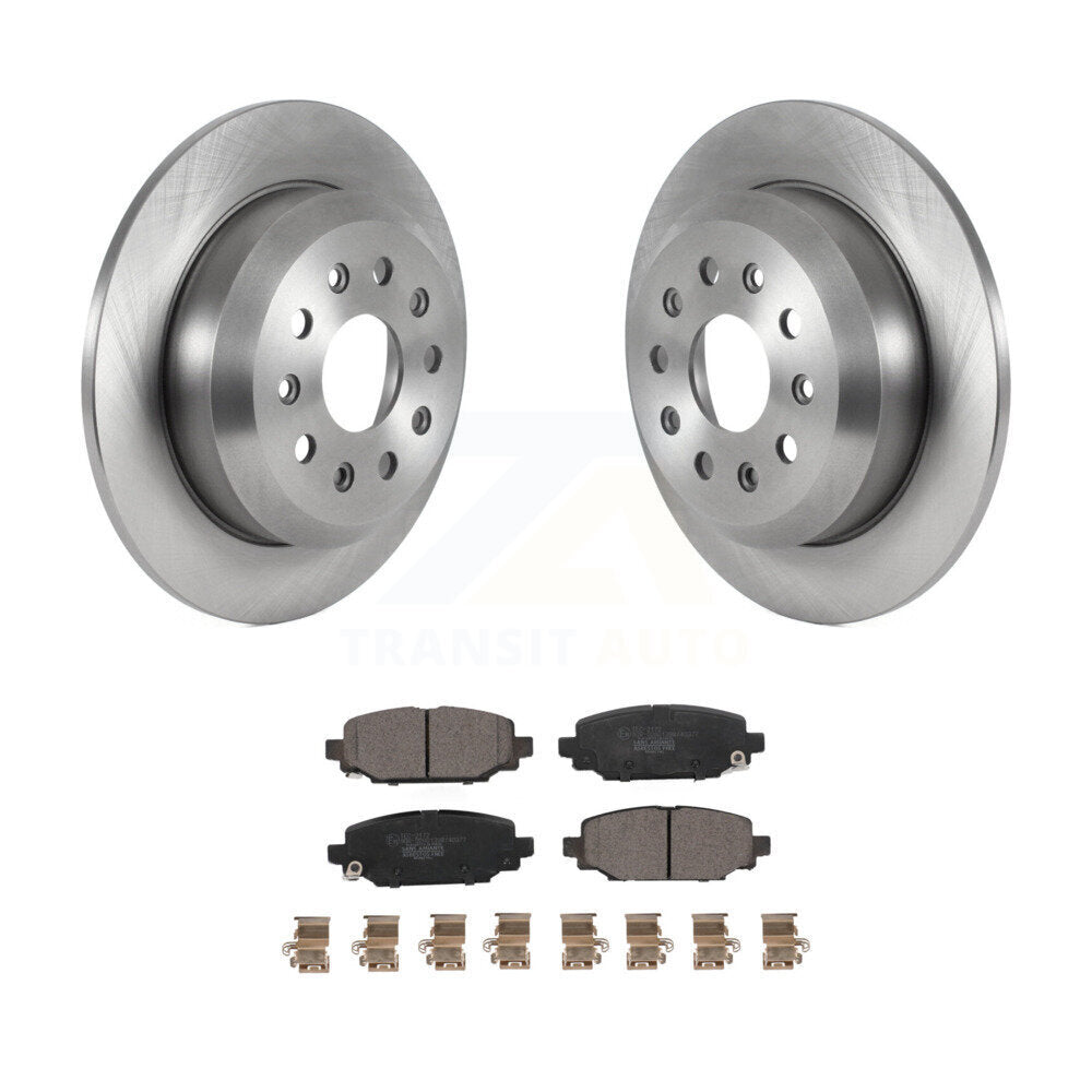 Rear Disc Brake Rotors And Ceramic Pads Kit For 2018-2020 Jeep Wrangler Sport