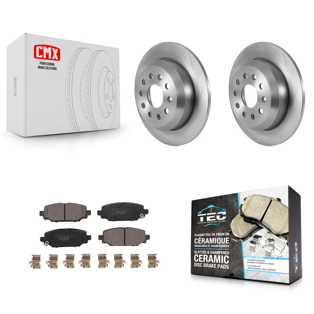 [Rear] 2018-2020 Jeep Wrangler Sport Premium OE Brake Rotors & Ceramic Pads Kit For Max Braking