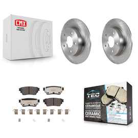 Rear Disc Brake Rotors And Ceramic Pads Kit For Nissan Altima Kicks