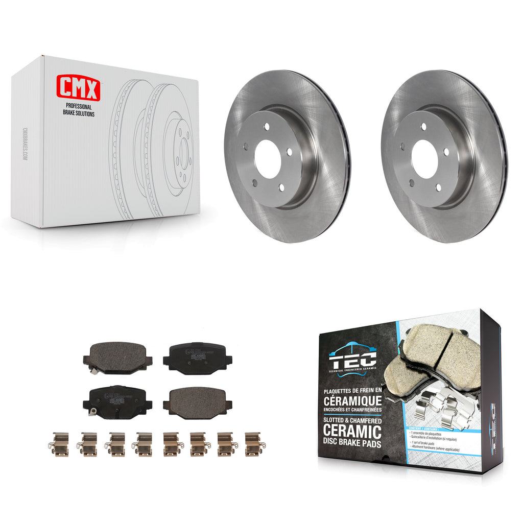 Rear Disc Brake Rotors And Ceramic Pads Kit For INFINITI QX50 QX55