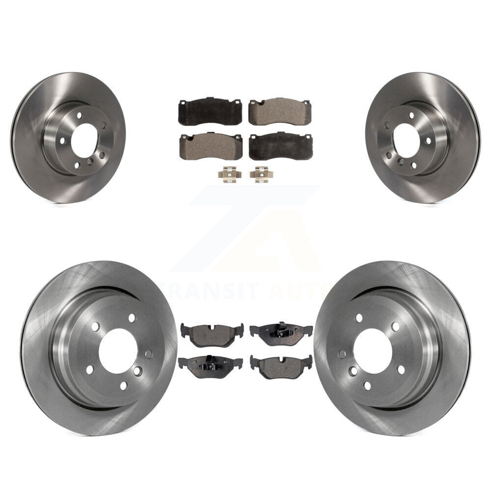 Front Rear Brake Rotor Ceramic Pad Kit For 12 BMW 328i With 340mm Diameter