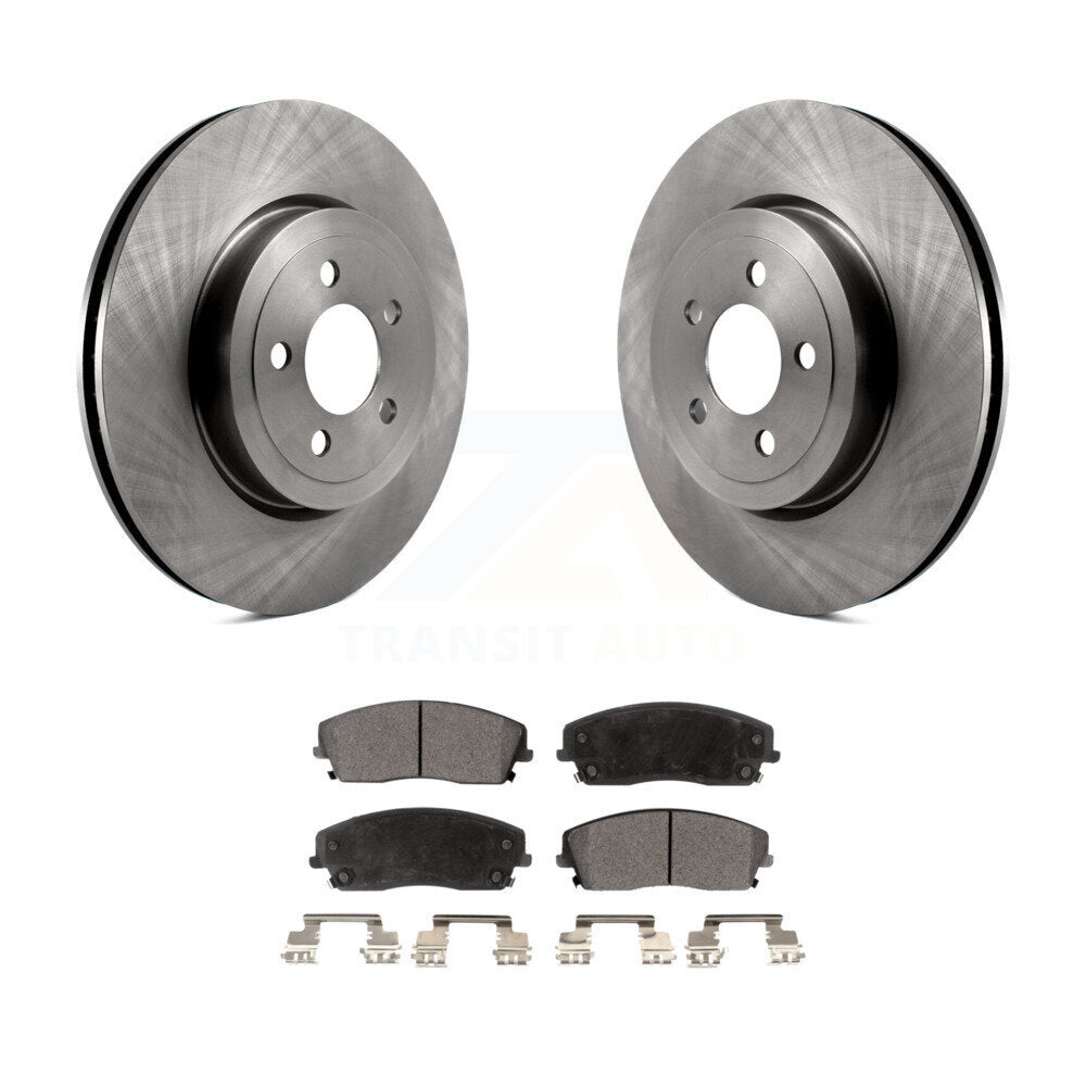 Front Brake Rotors & Ceramic Pad Kit For Dodge Charger With 345mm Diameter Rotor