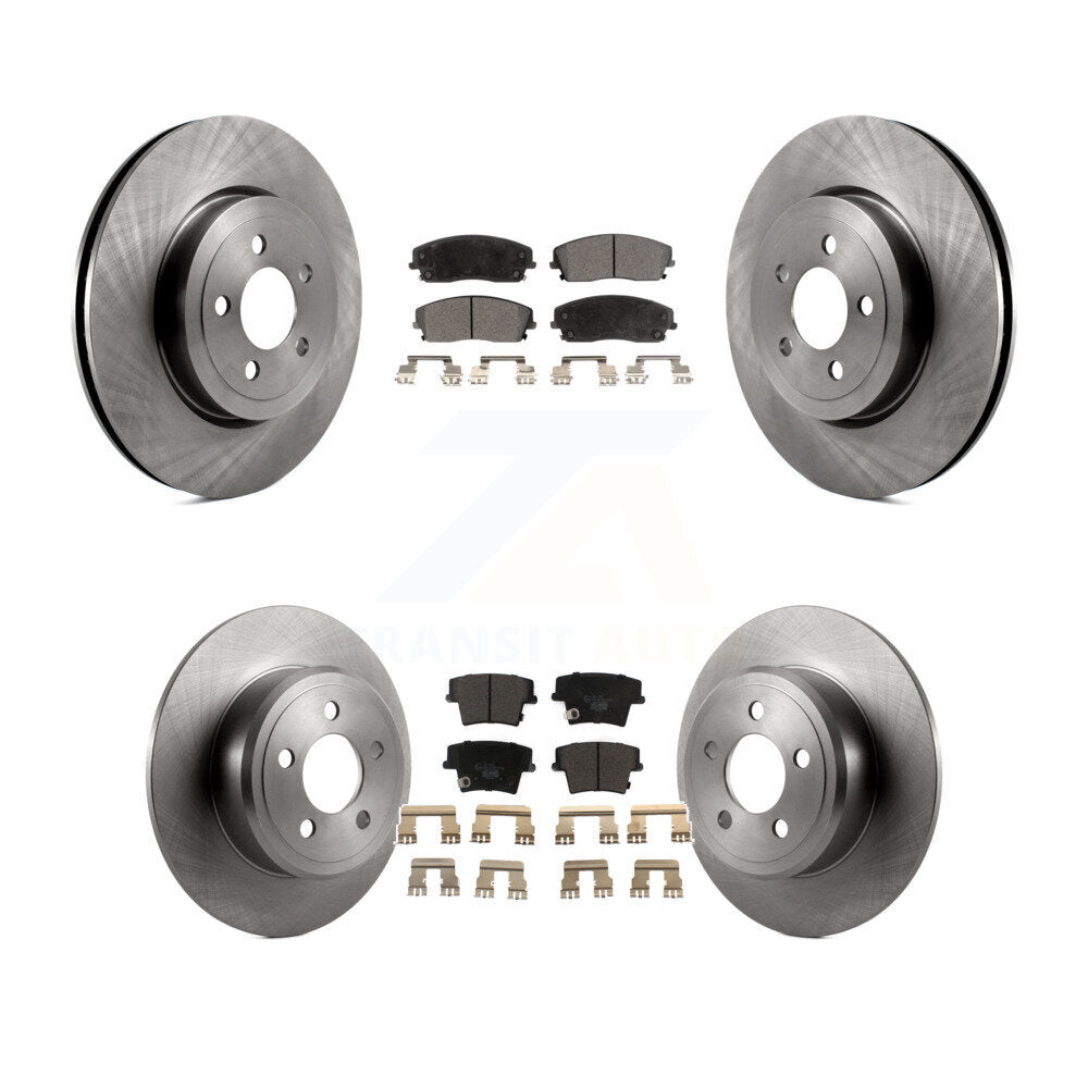 [Front+Rear] 15-18 Dodge Charger RWD with 3.6L Premium OE Brake Rotors & Ceramic Pads Kit For Max Braking
