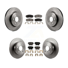 [Front+Rear] 15-18 Dodge Charger RWD with 3.6L Premium OE Brake Rotors & Ceramic Pads Kit For Max Braking