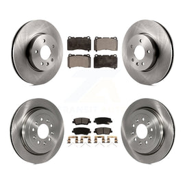 Front Rear Disc Brake Rotors And Ceramic Pads Kit For Cadillac ATS