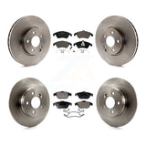 Front Rear Disc Brake Rotors And Ceramic Pads Kit For Mercedes-Benz C300