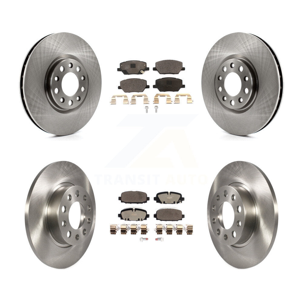 Front Rear Disc Brake Rotors And Ceramic Pads Kit For Jeep Compass