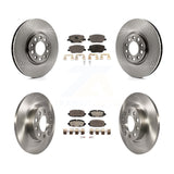 Front Rear Disc Brake Rotors And Ceramic Pads Kit For Jeep Compass