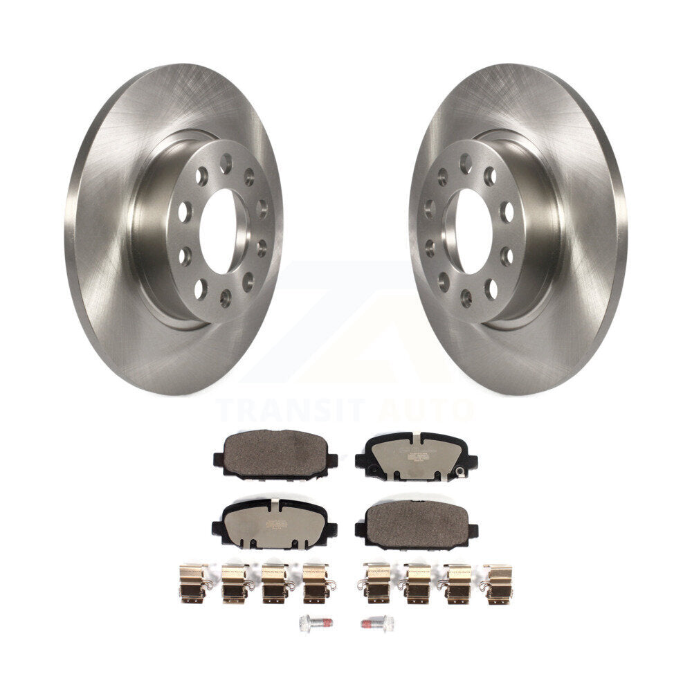 Rear Disc Brake Rotors And Ceramic Pads Kit For Jeep Compass