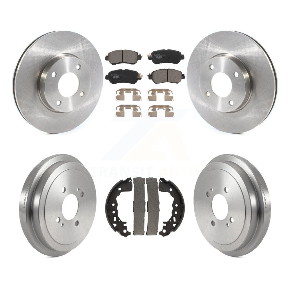 Front Rear Disc Brake Rotors Ceramic Pads And Drum Kit For Nissan Kicks Versa