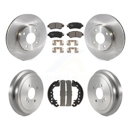 Front Rear Disc Brake Rotors Ceramic Pads And Drum Kit For Nissan Kicks Versa