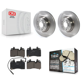 Front Disc Brake Rotors And Ceramic Pads Kit For Cadillac CT6