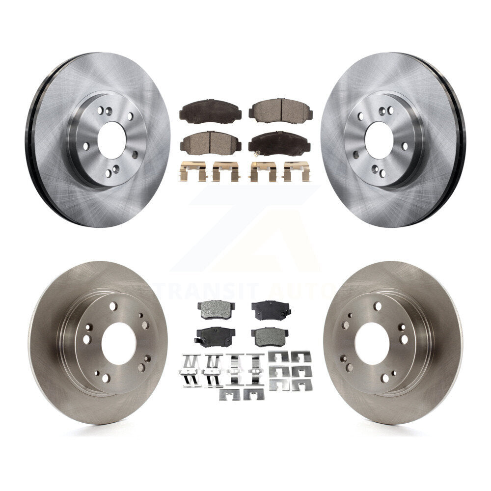 Front Rear Disc Brake Rotors And Ceramic Pads Kit For Honda Accord