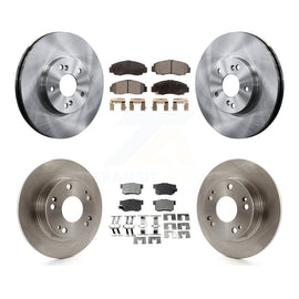 Front Rear Disc Brake Rotors And Ceramic Pads Kit For Honda Accord