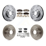 Front Rear Disc Brake Rotors And Ceramic Pads Kit For Honda Accord
