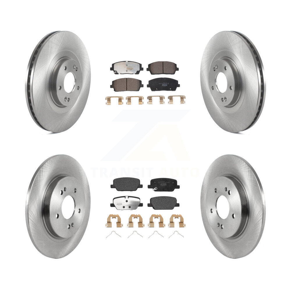 Front Rear Disc Brake Rotor & Ceramic Pad Kit For Kia Telluride Hyundai Palisade