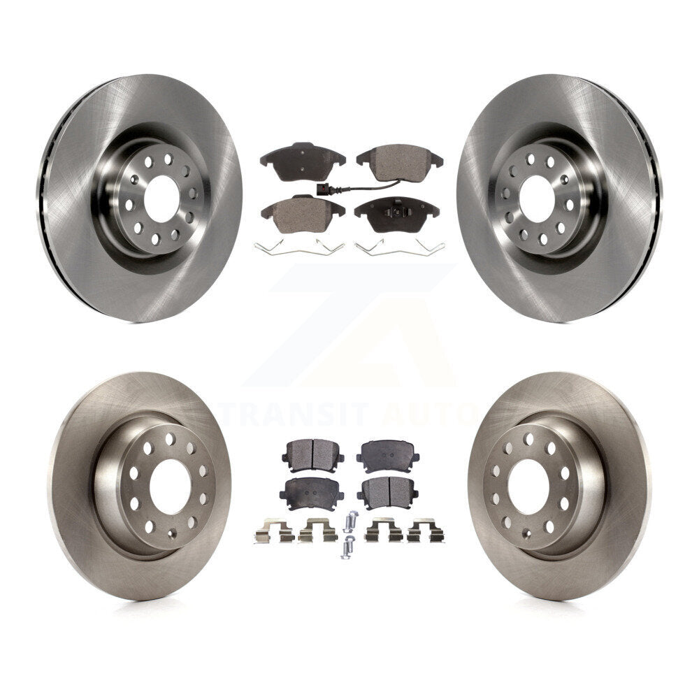 Front Rear Disc Brake Rotors And Ceramic Pads Kit For Volkswagen CC
