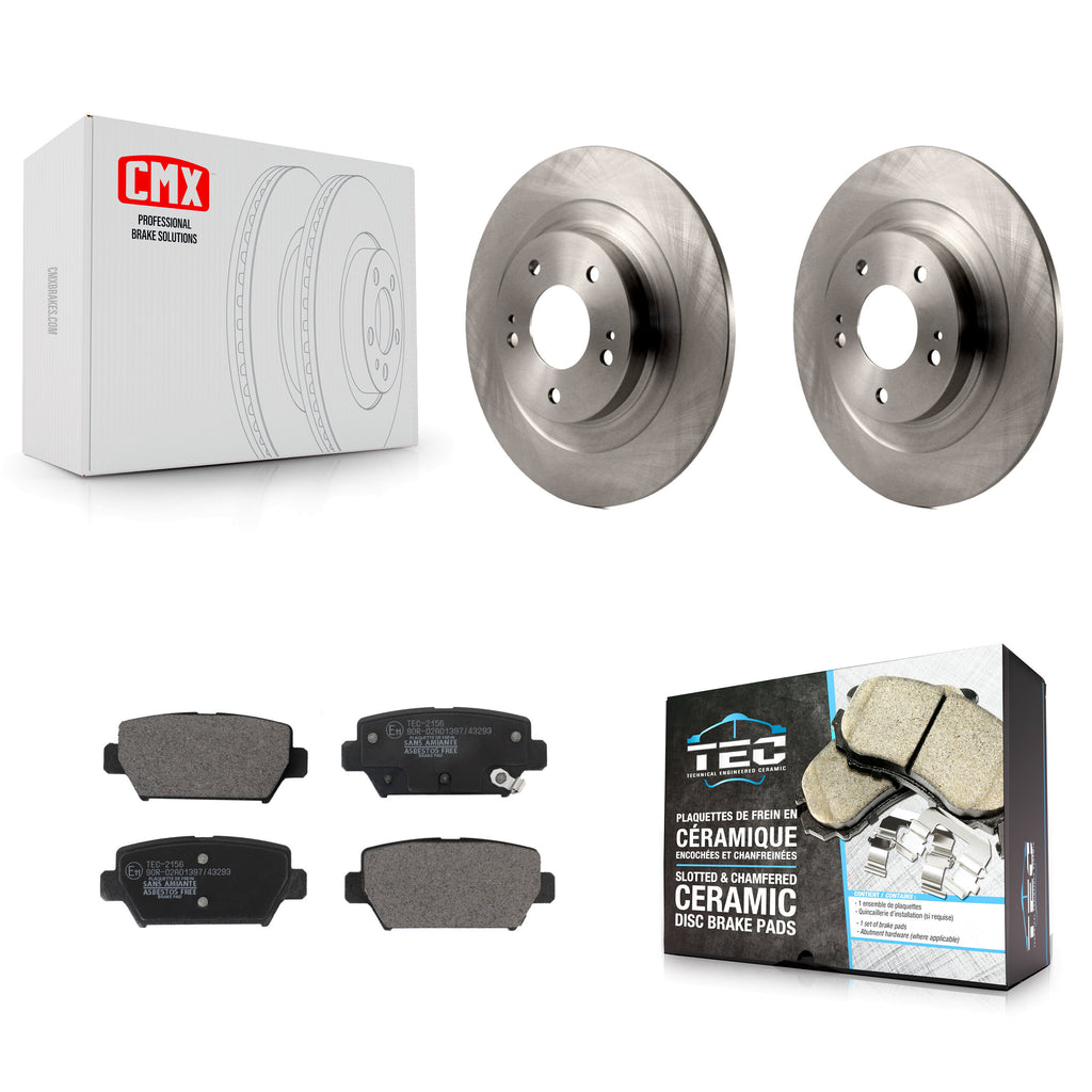 Rear Disc Brake Rotors And Ceramic Pads Kit For Mitsubishi Eclipse Cross