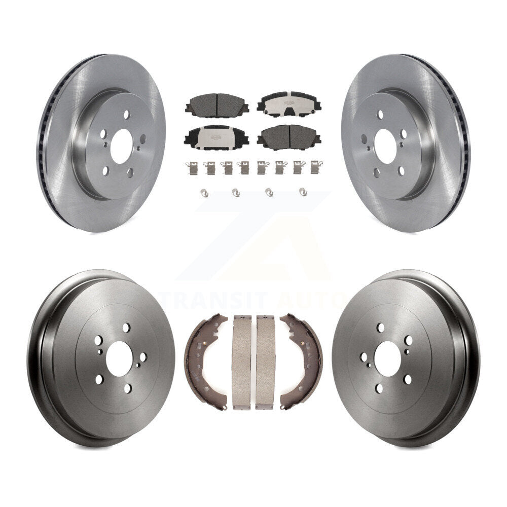[Front+Rear] 2019 Toyota Corolla 2.0L Premium OE Brake Rotor Drum Kit & Ceramic Pads For Max Braking