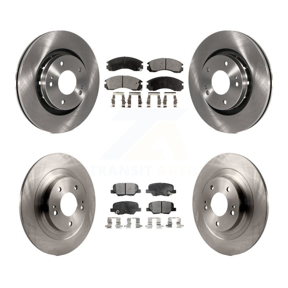 Front Rear Disc Brake Rotors And Ceramic Pads Kit For Mitsubishi Outlander PHEV