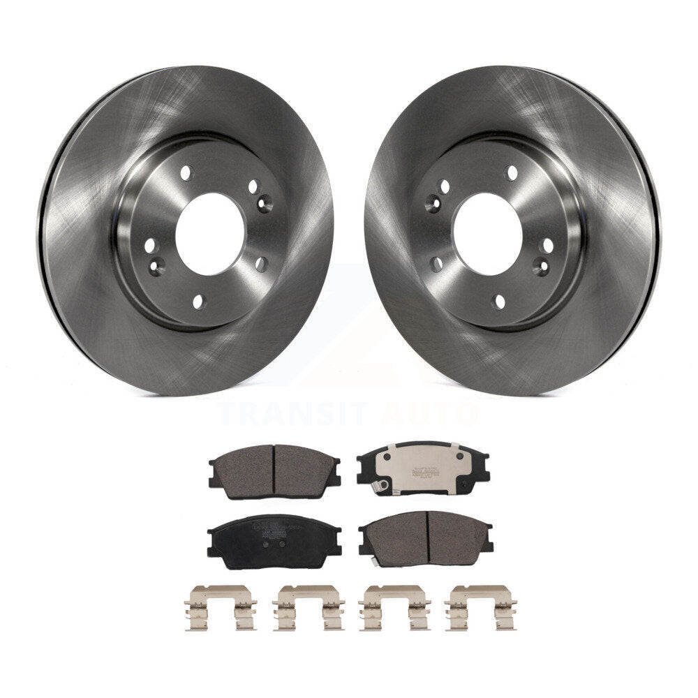 Front Disc Brake Rotors And Ceramic Pad Kit For 2020-2022 Kia Soul Hyundai Venue