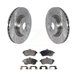 Front Disc Brake Rotor Ceramic Pad Kit For Mercedes-Benz C250 With Sport Package