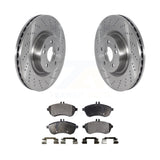 Front Disc Brake Rotor Ceramic Pad Kit For Mercedes-Benz C250 With Sport Package