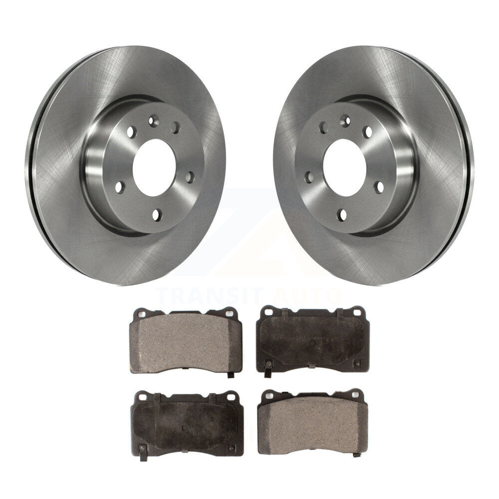 Front Disc Brake Rotors And Ceramic Pads Kit For 2019 Cadillac ATS Base