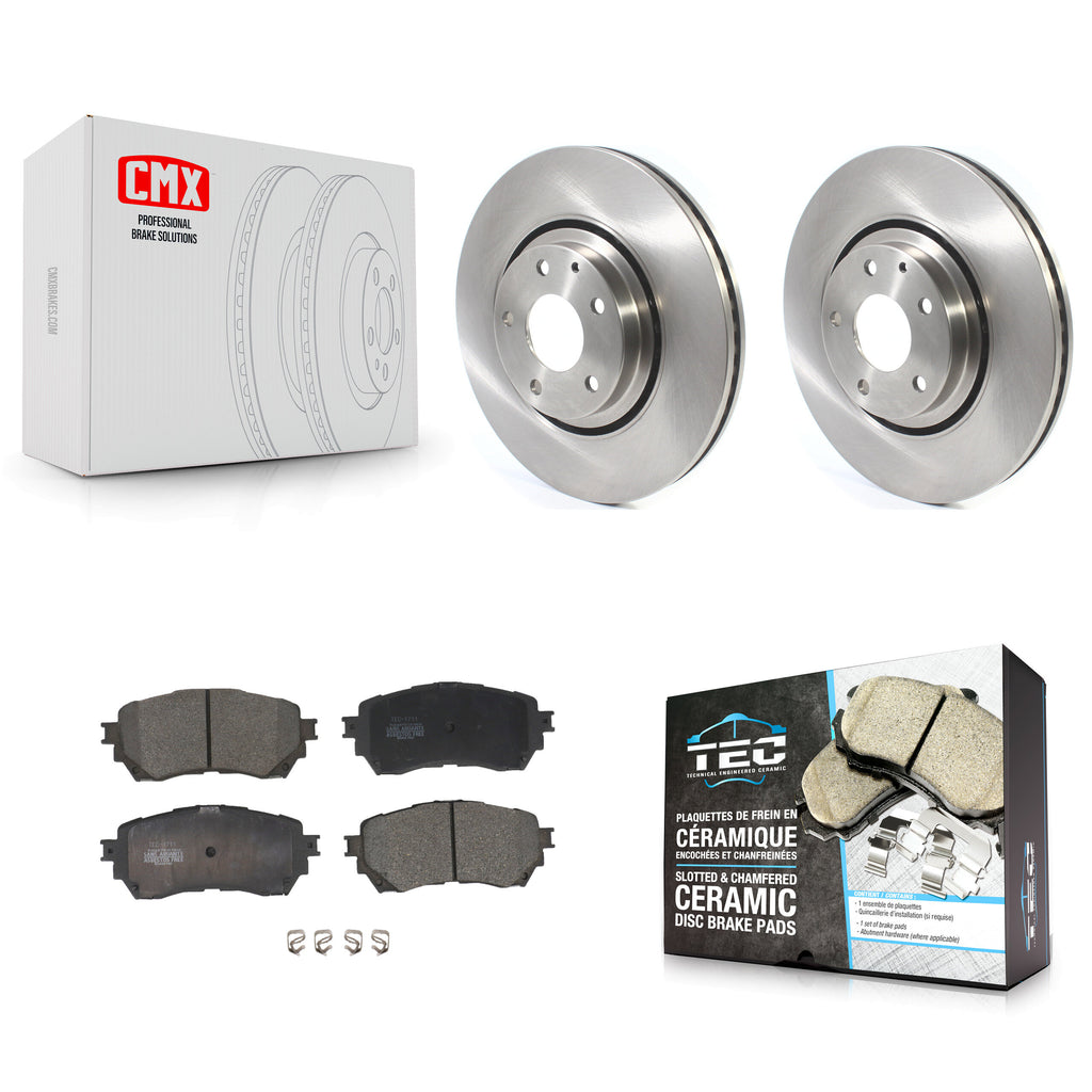 [Front] 2021 Mazda 6 Turbocharged Premium OE Brake Rotors & Ceramic Pads Kit For Max Braking