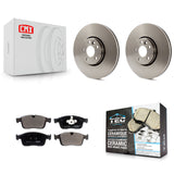 Front Brake Rotors Ceramic Pad Kit For 2017 Volvo XC60 With 328mm Diameter Rotor
