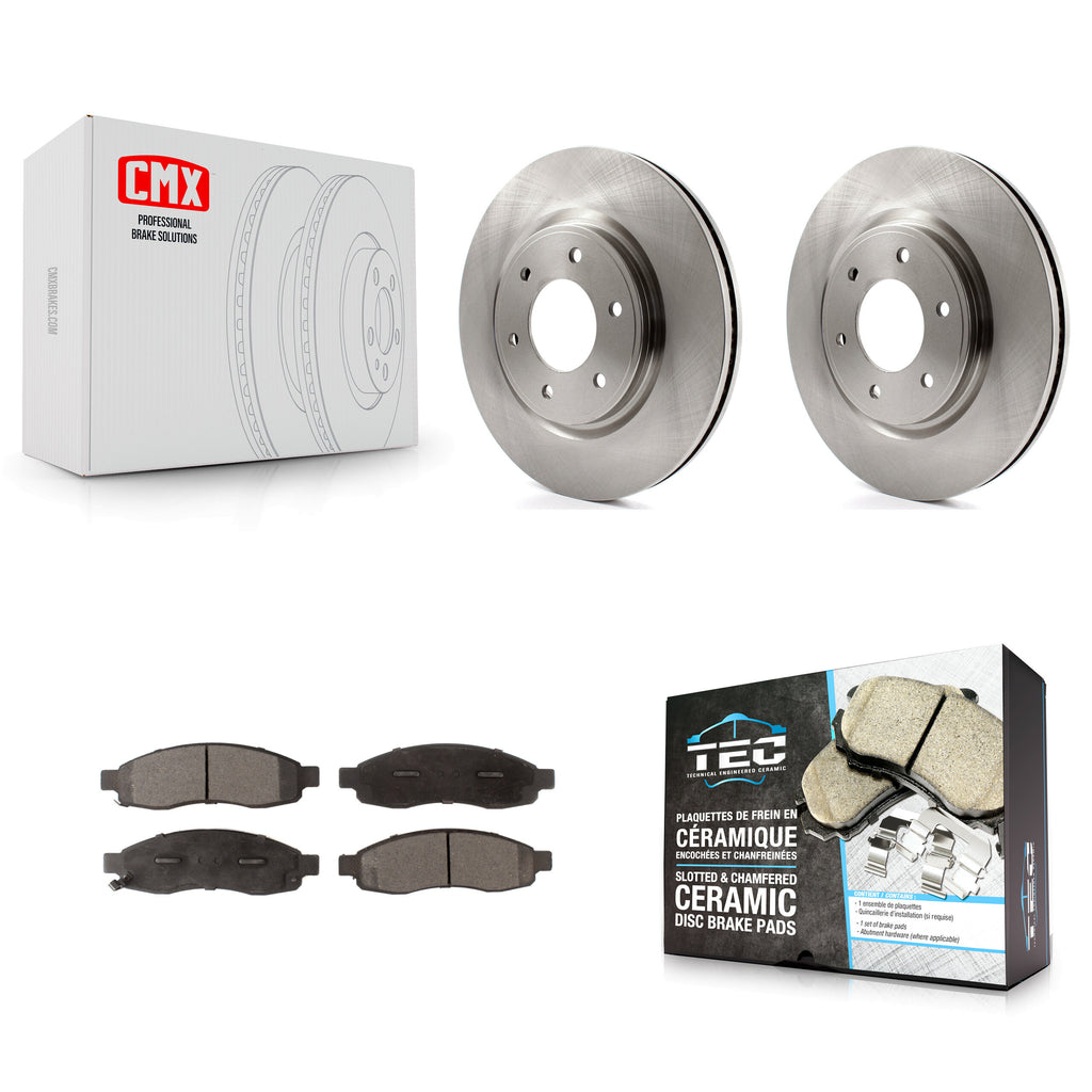 [Front] 2007 Nissan TITAN From 04 07 Premium OE Brake Rotors & Ceramic Pads Kit For Max Braking
