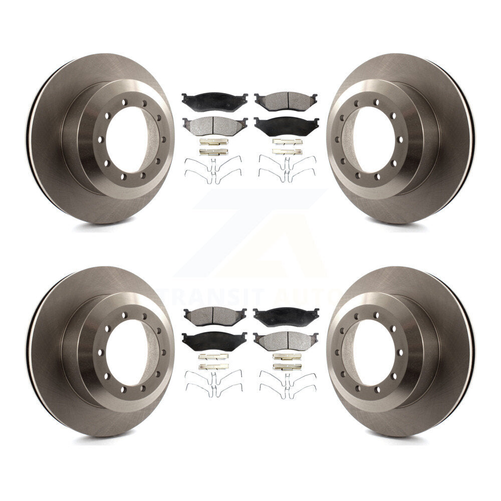 Front Rear Brake Rotor & Ceramic Pad Kit For International IC Corporation AE Bus