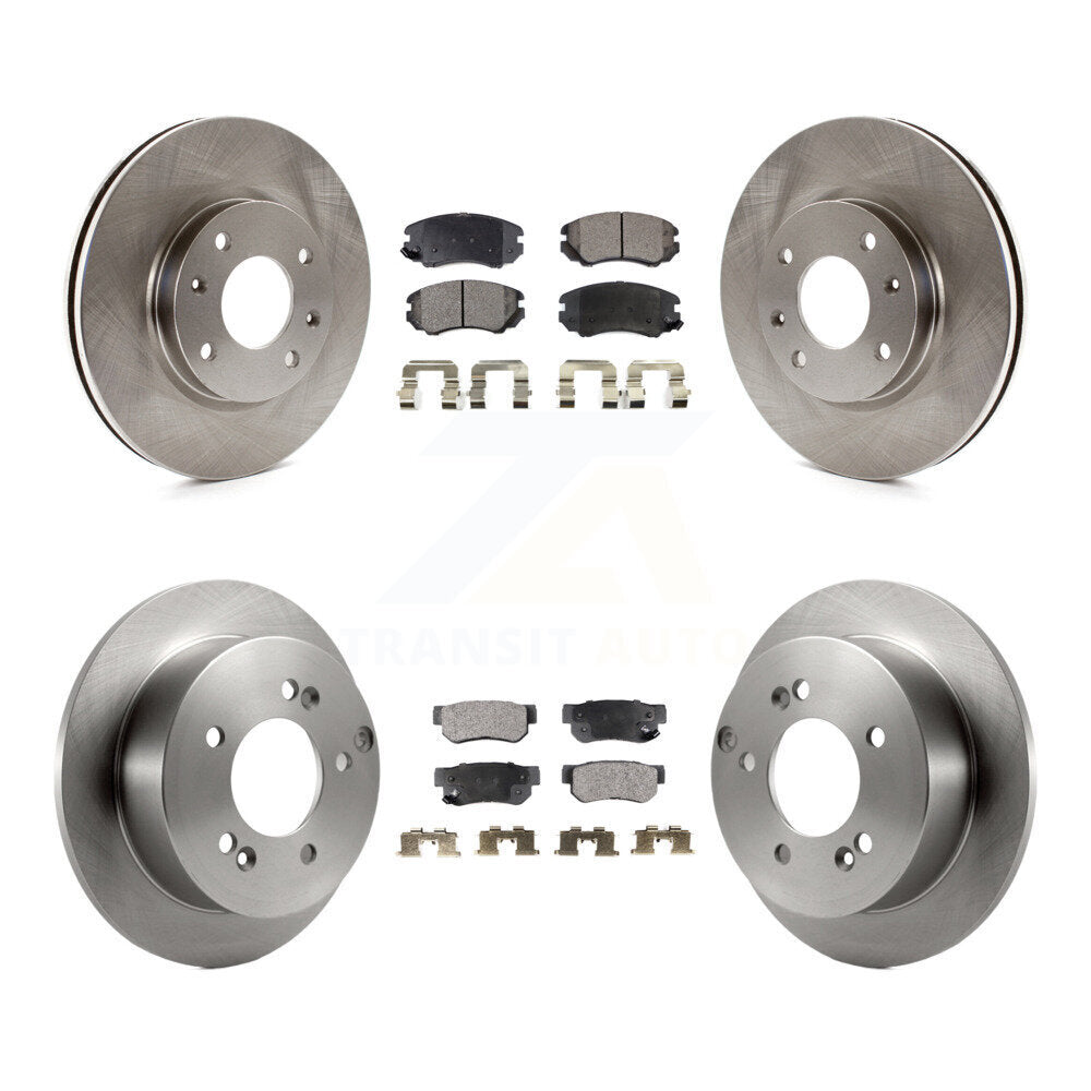 [Front+Rear] 2005 Kia Magentis From 10 Premium OE Brake Rotors & Ceramic Pads Kit For Max Braking