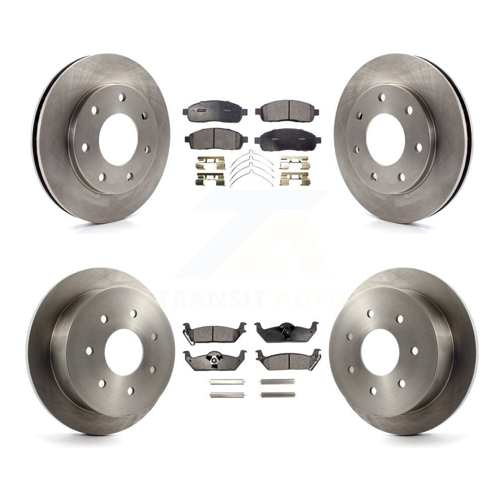 Front Rear Disc Brake Rotors And Ceramic Pads Kit For 2004 Ford F-150 4WD