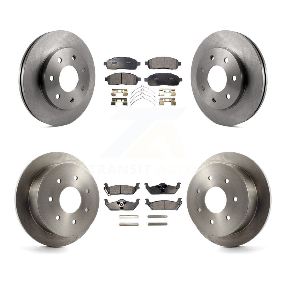 Front Rear Disc Brake Rotors And Ceramic Pads Kit For 2004 Ford F-150 4WD