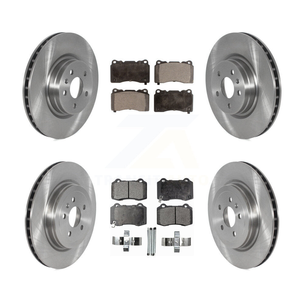 Front Rear Disc Brake Rotor & Ceramic Pad Kit For Tesla S X With Brembo Calipers